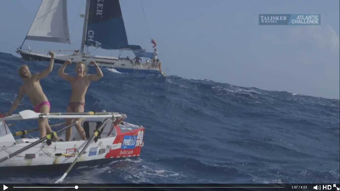 The Heroes Celebrate Becoming The Youngest Pair Ever To Make It Across The Atlantic
