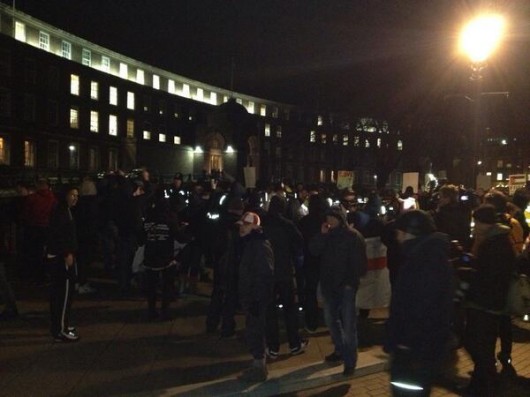 The EDL were outnumbered by UAF supporters