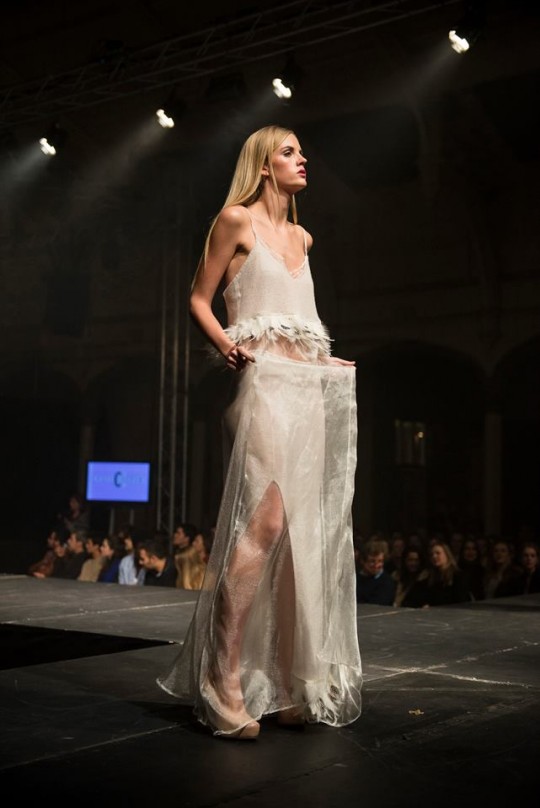 One of Lydia's designs on the Fuze 2014 catwalk - reckon you could make that in a day? Photo: Ruby Walker