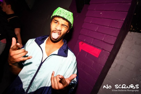 The humble bandana is given a facelift in neon green. Photo: Sam Duckerin Photography 