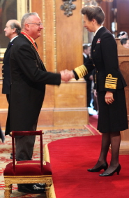 Professor Sir Eric Thomas was knighted by Princess Anne late last year. 