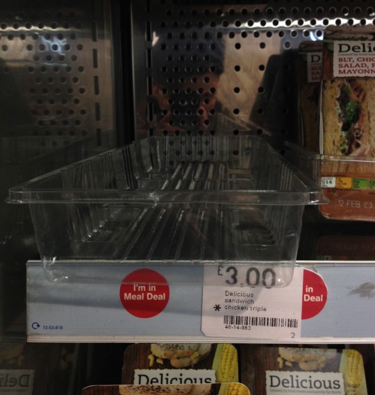 The disastrous moment you realise most of the Boots sandwiches have gone