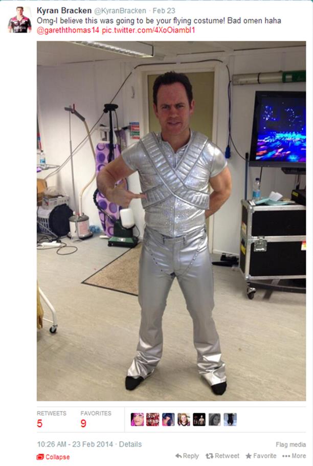 Ryan getting ready for his disastrous night on ice