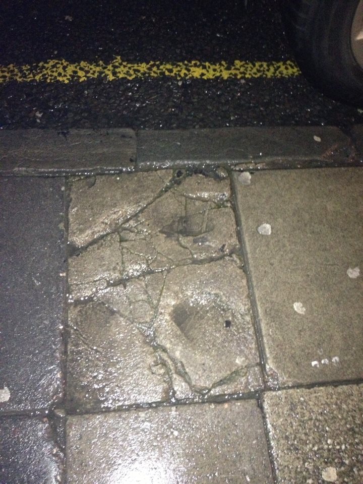 Some of the damage suspected to be caused by the earthquake