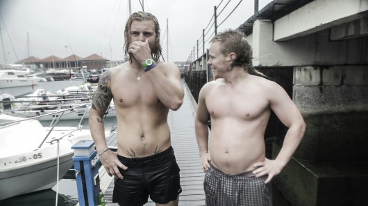 The boys had to put on 25kg each before the race