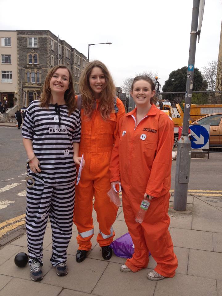 Three female students delpoyed by Itchy Feet to promote their sexist club night
