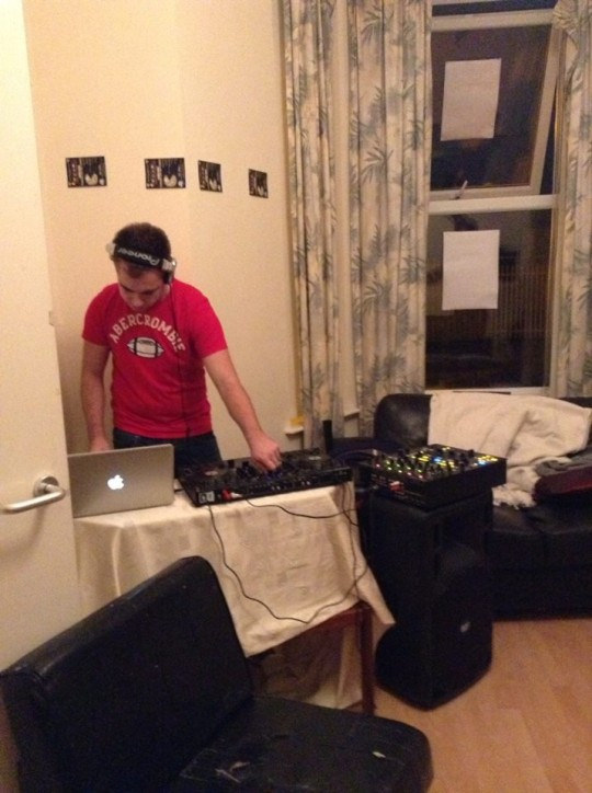 David preparing for the night ahead