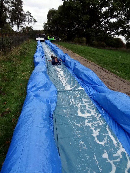Giving the water slide a test run...
