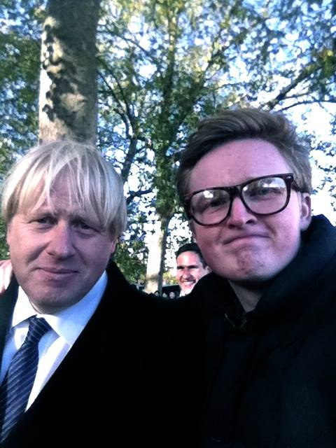 Toff boy meets his hero.
