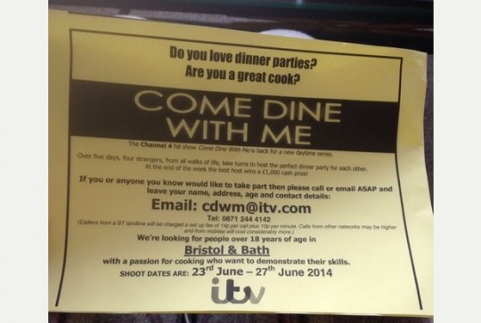 They want YOU (if you're an egomaniac who is either very good or very bad at cooking).