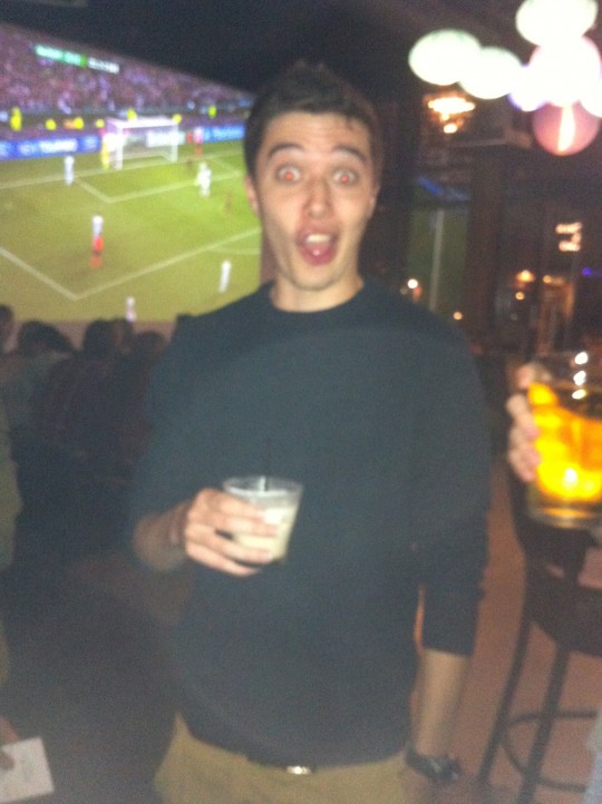 The kind of guy who thinks cocktails and football go together.