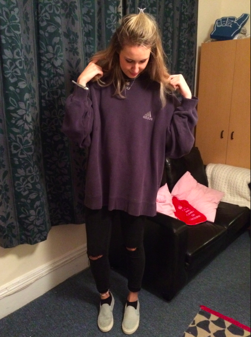 amazing oversize vintage adidas sweatshirt. £4!
