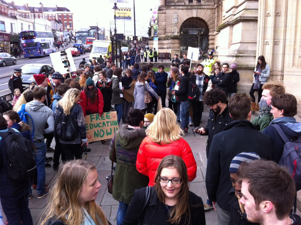 Time to go home unless you want to hear about Germany's education system from some guy with a megaphone 