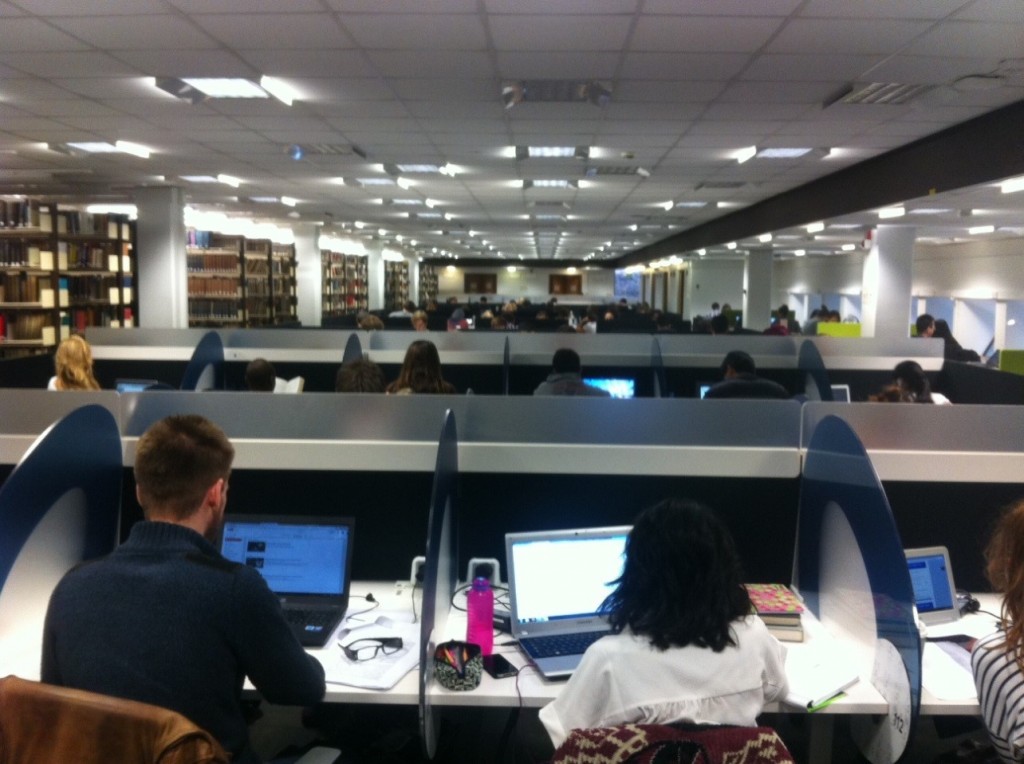 The library has been impossibly full every day this term. 