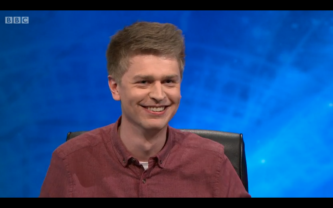 Star boffin Lewis Rendell - the smile says it all