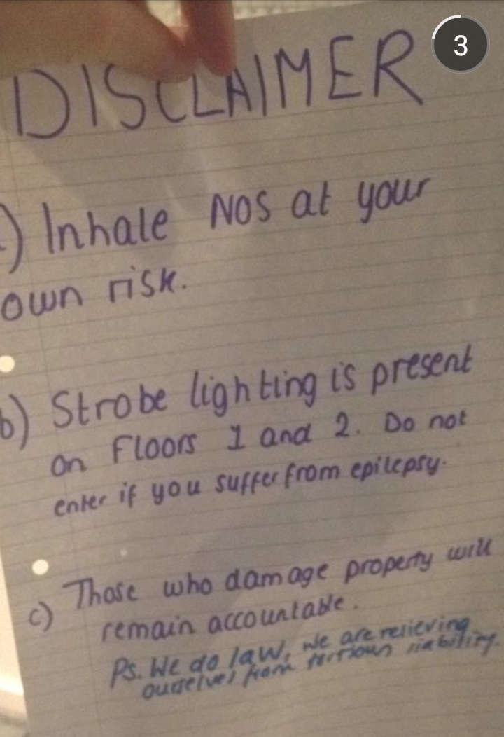 They even got the law kids to remove all liability - well prepared.