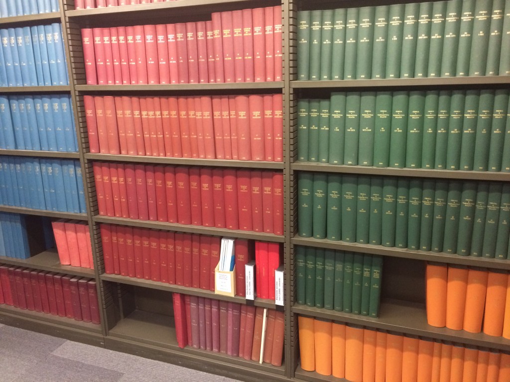 The Chemistry library, where colour blocking never goes out of style