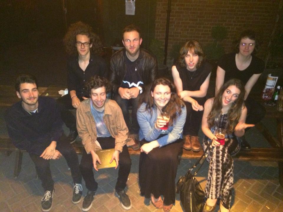because if you don't come away from a gig with a football team style photo with the band, what's even the point?