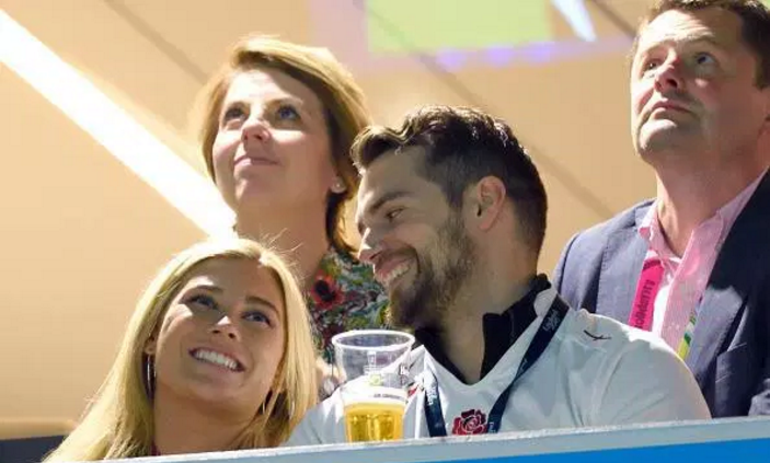 The pair at a rugby match