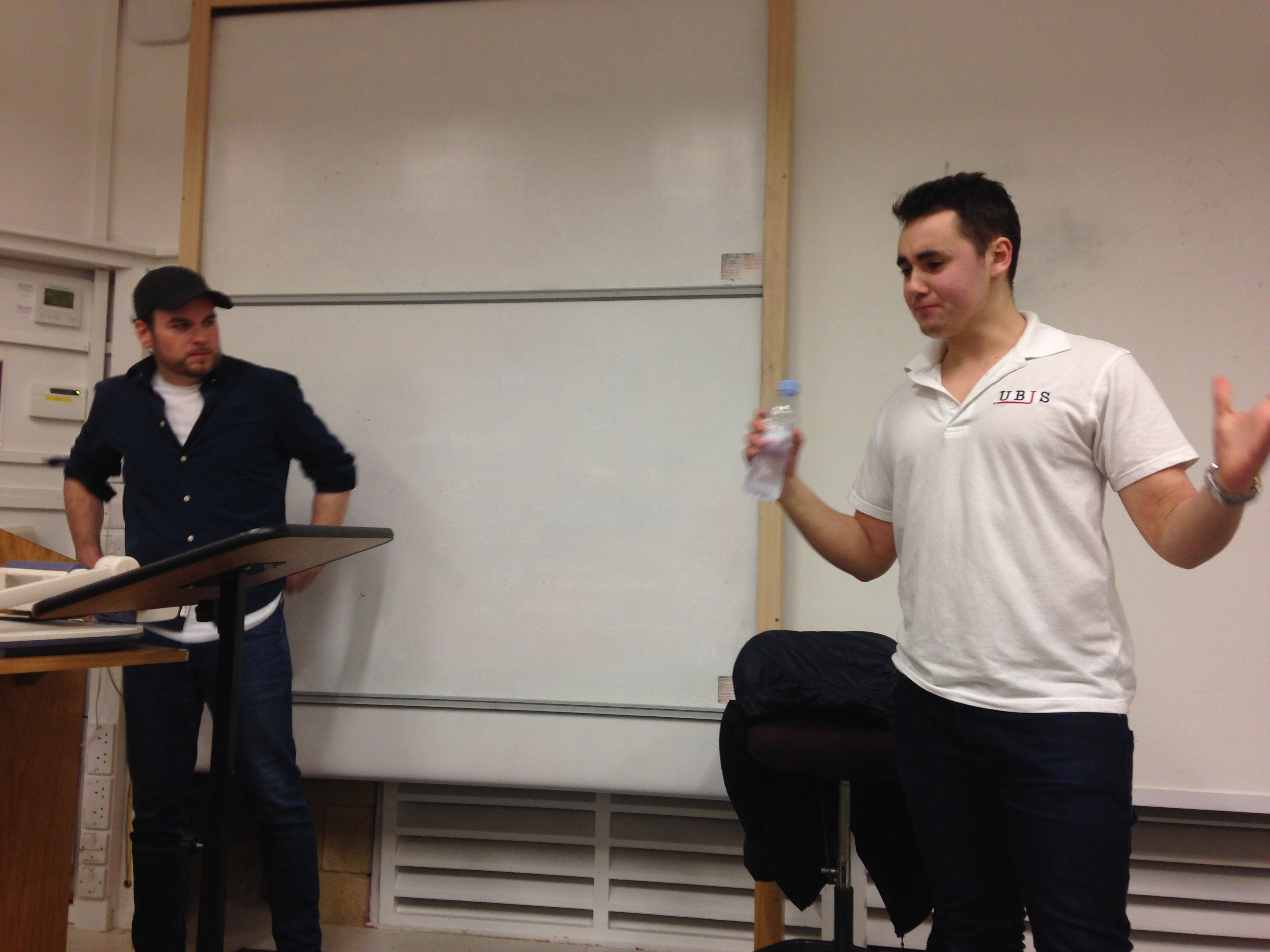 Brendan with University of Bristol Journalism Society's president Ben Kew