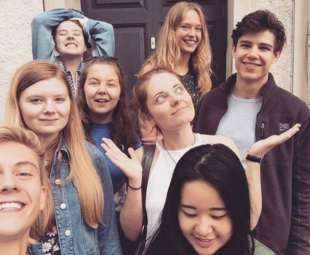 The nine lovely people I'm living with this year (I didn't miscount...two didn't make the shot)