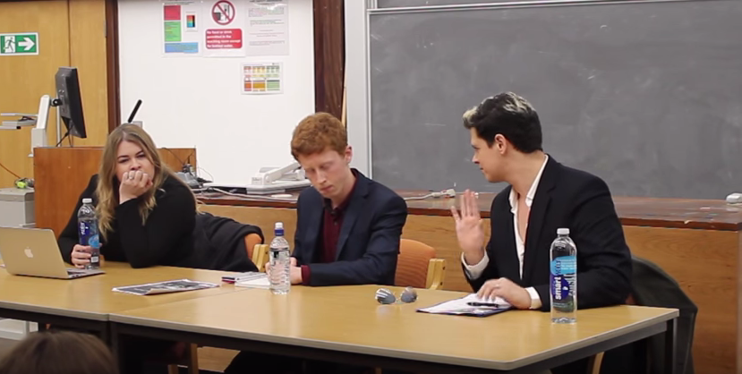 Milo Yiannopoulos debated at the University of Bristol in November 2015