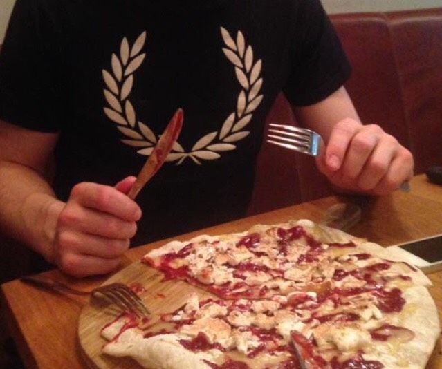 Image may contain: Pizza, Food