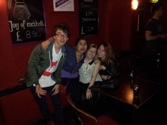 Image may contain: Pub, Bar Counter, Night Life, Person, People, Human
