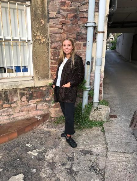 Image may contain: Woman, Girl, Female, Blonde, Brick, Urban, Town, Street, Road, City, Building, Alleyway, Alley, Person, People, Human