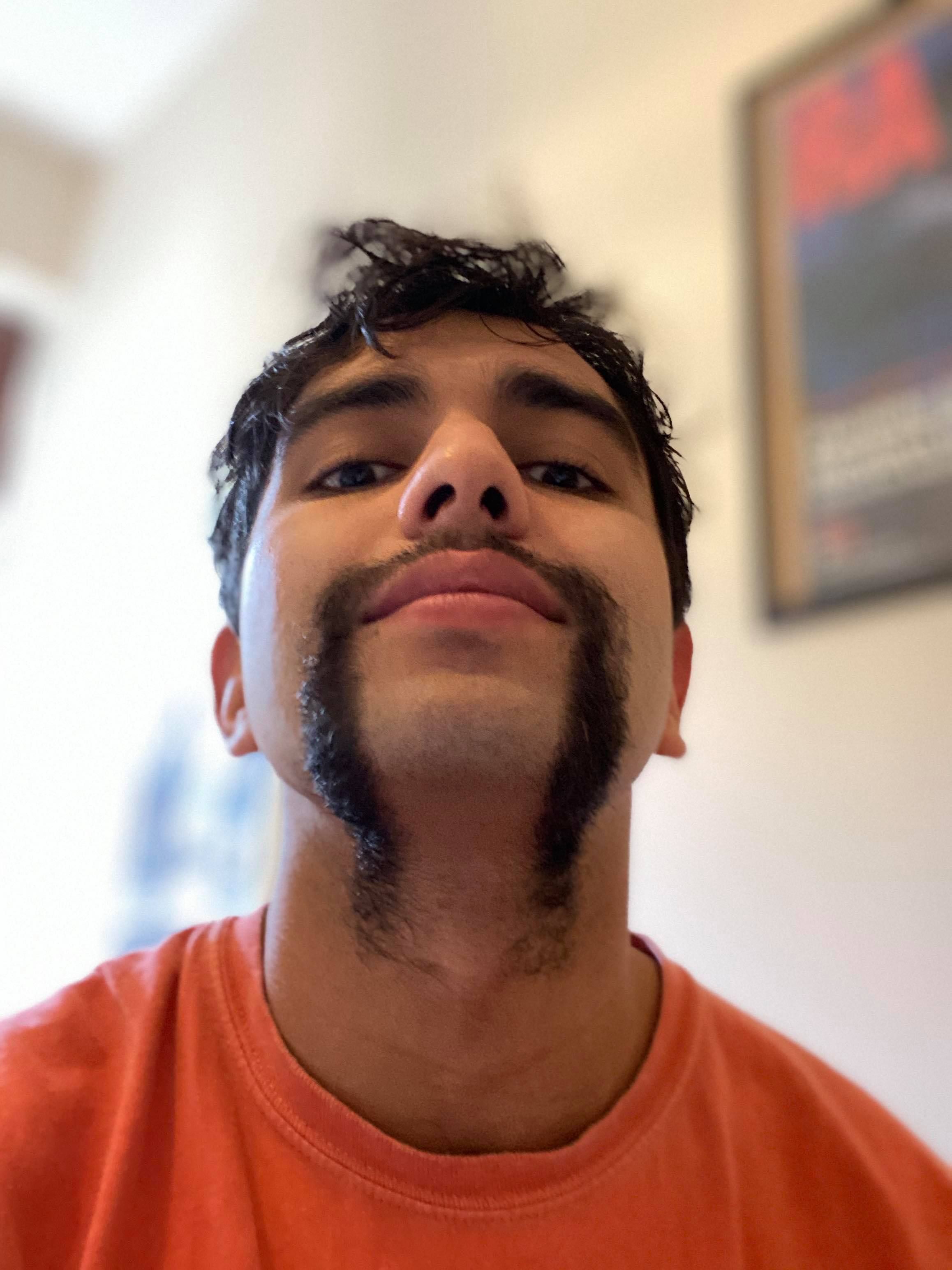Image may contain: Beard, Face, Person, Human