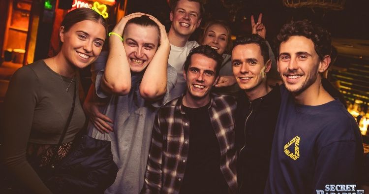 Image may contain: Night Club, Head, Photography, Portrait, Photo, Night Life, People, Clothing, Apparel, Club, Smile, Face, Party, Person, Human