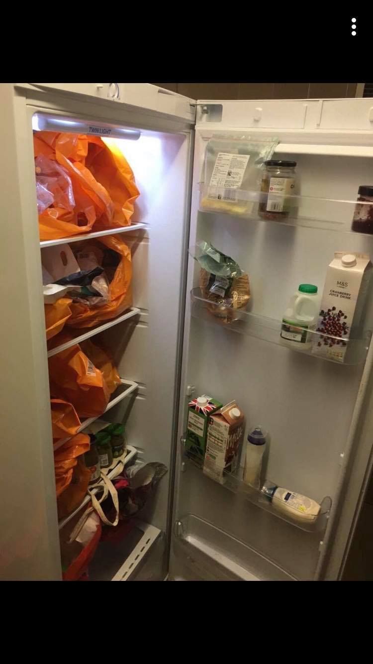 Image may contain: Pantry, Furniture, Shelf, Refrigerator, Appliance