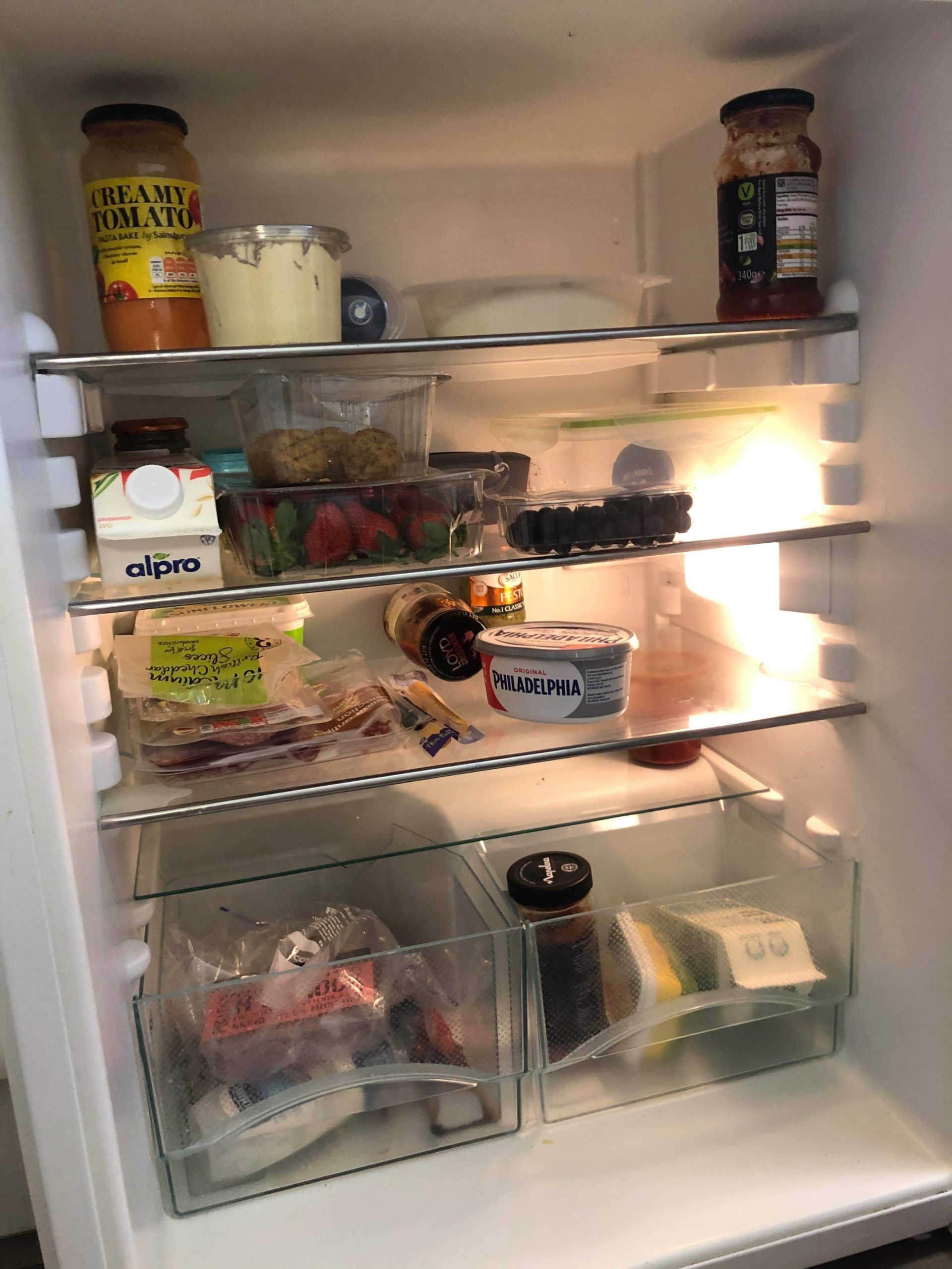 Image may contain: Refrigerator, Shelf, Appliance