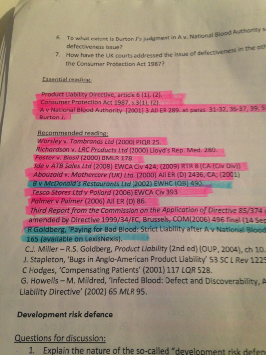 Standard Law reading