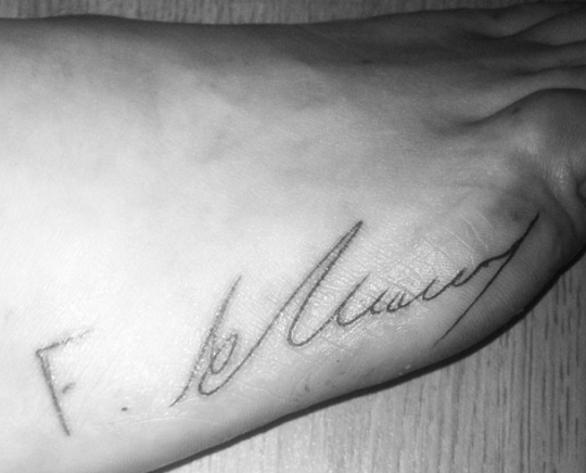 This girl went one step further and got the men's captain's signature.