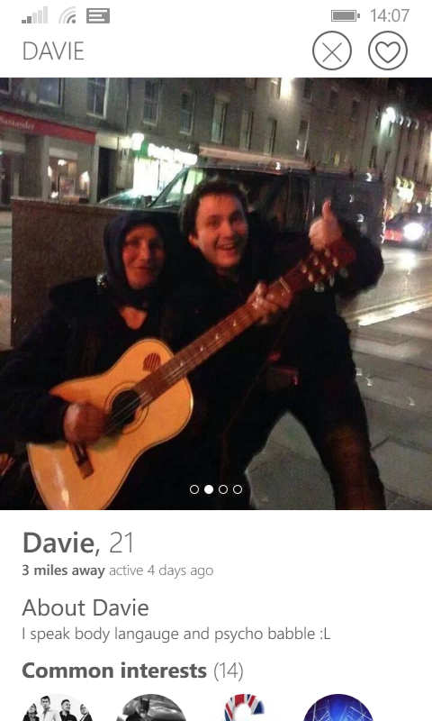 So famous she's even on people's Tinder accounts!
