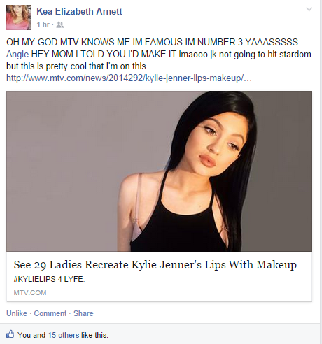 She appeared on MTV what did you do today?