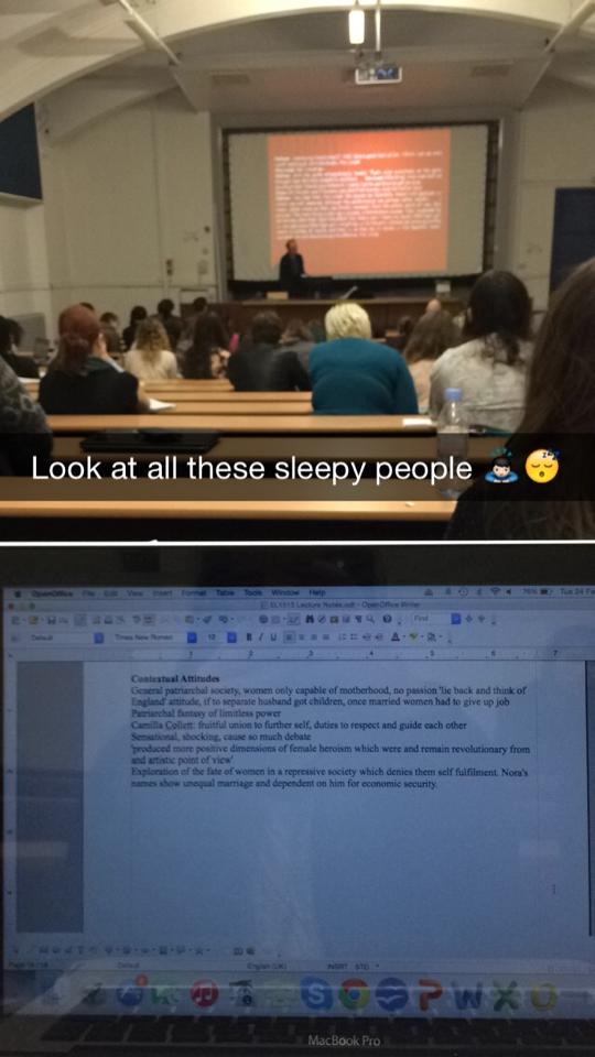 lecture sleepy