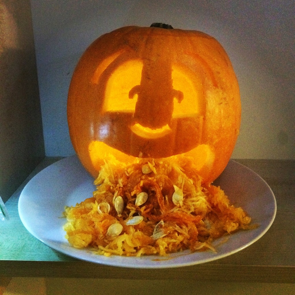 Pumpkin on a whitey