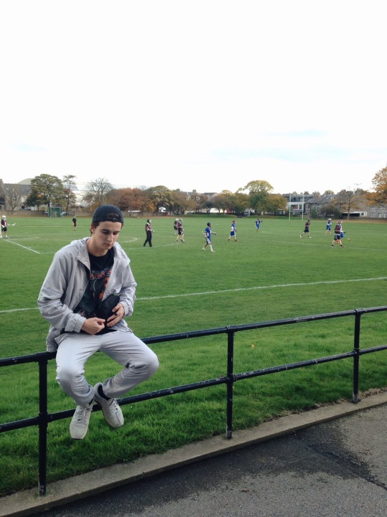 Bap wears M+RC track suit, Anti-Social Club hat, Places+Faces bag, Reebok x Kendrick Lamar trainers.