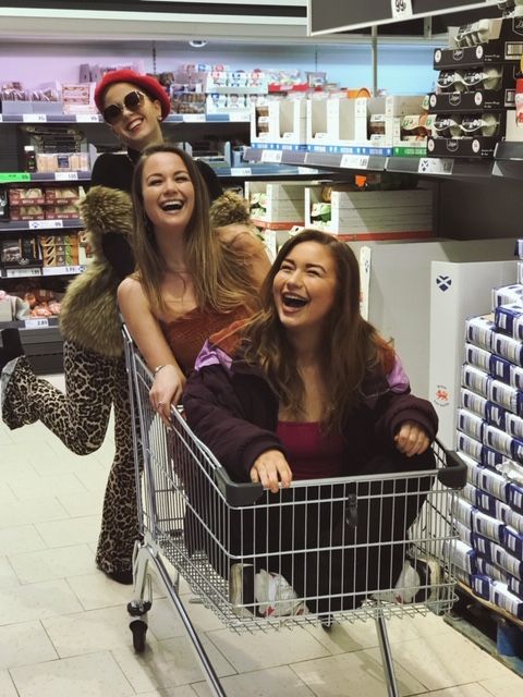 Image may contain: Face, Furniture, Crib, Market, Supermarket, Shopping Cart, Grocery Store, Accessories, Sunglasses, Accessory, Human, Person, Shop