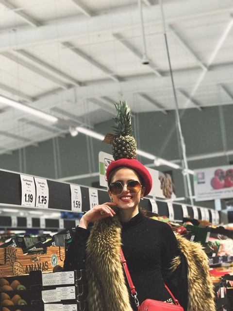 Image may contain: Fruit, Pineapple, Food, Human, Person, Accessories, Sunglasses, Accessory, Plant