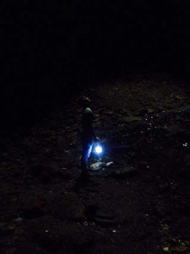 Nothing to see here: the group only had one torch between them