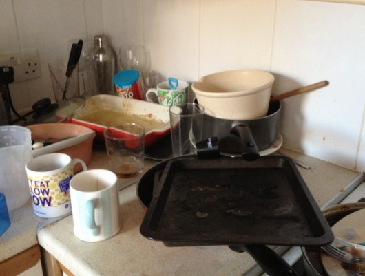 Why bother washing up when mummy and daddy can do it for you?
