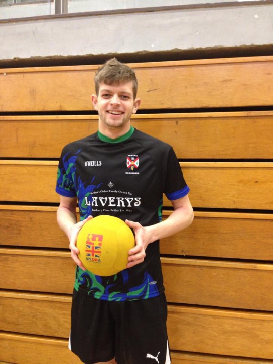 President Tom leads QUB Dodgeball
