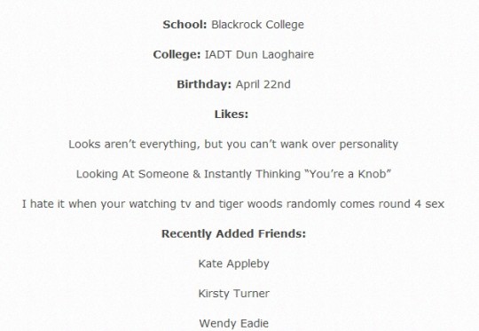 Some Creep of the Week posts also include pages liked and even recently added friends...