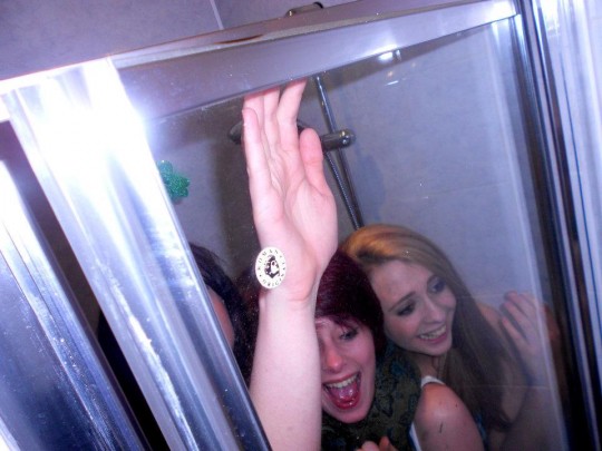 There can only be so many shamrock headbands in one shower