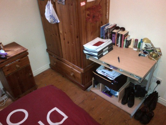 Tidy room equals tidy mind. Essential for a good night's kip/