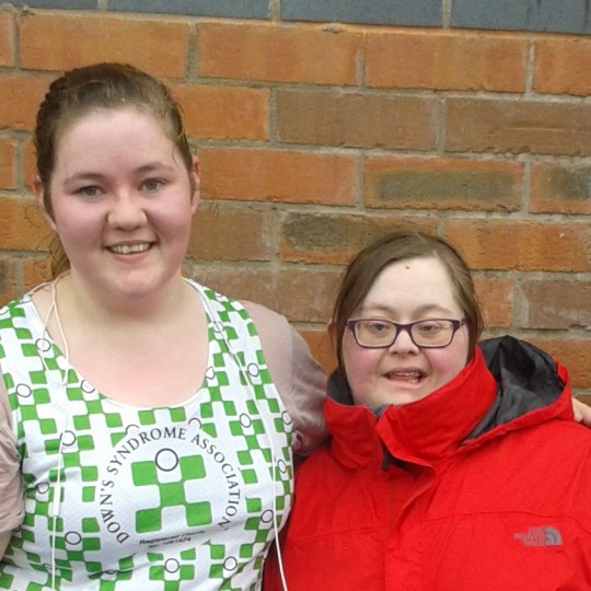 Me and my sister drenched but happy!