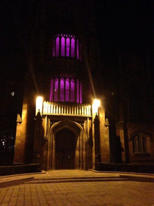 The Lanyon Building turns pink for the occasion